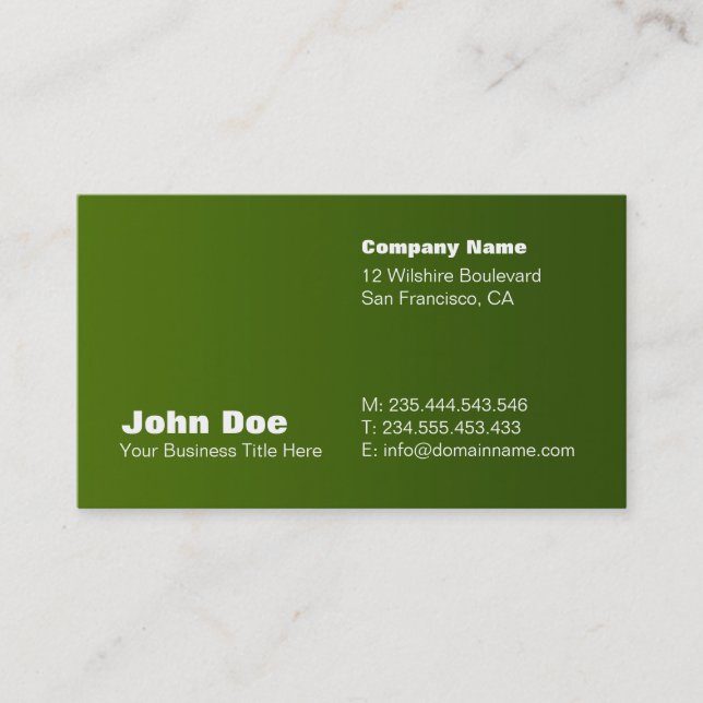 Modèle fait sur commande de carte de visite de (Devant)