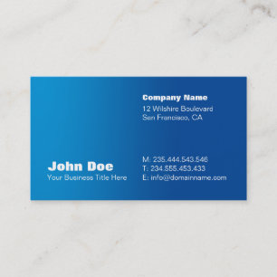 Modèle fait sur commande de carte de visite de
