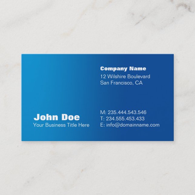 Modèle fait sur commande de carte de visite de (Devant)