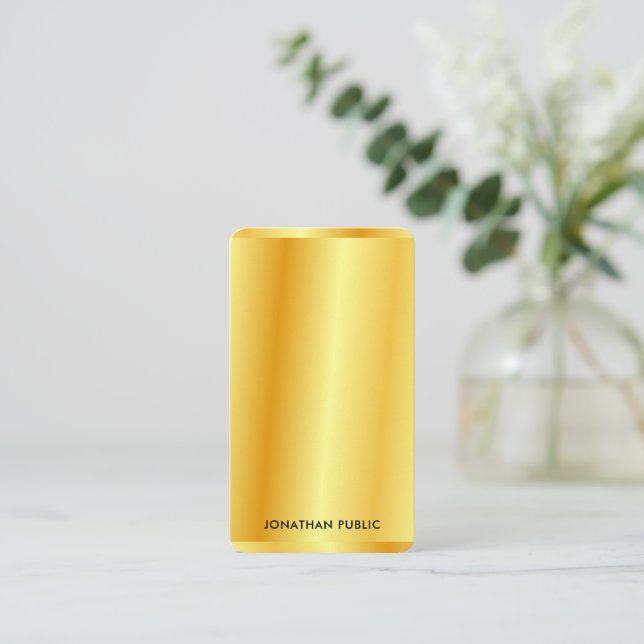 Modèle Faux Gold Metallic Look personnalisé (Debout devant)