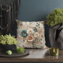 Modèle floral 2 oreiller à lancer