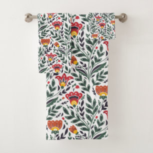 Modèle floral art populaire