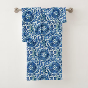 Modèle floral chinois bleu