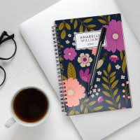 Modèle floral d'automne Planificateur personnalisé