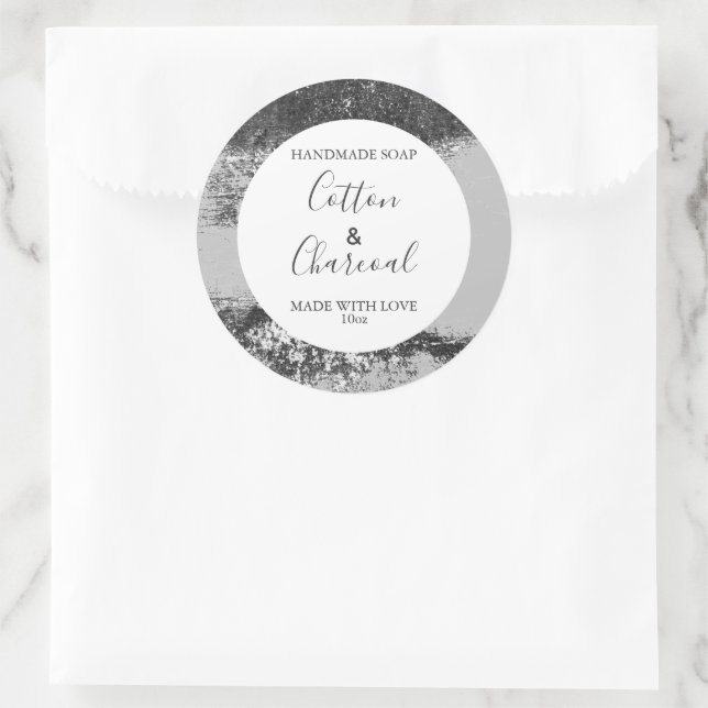 Modèle floral Étiquette savon personnalisable Mono (Sac)