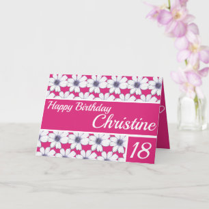 Modèle floral Fuscia rose Anniversaire