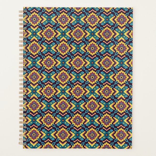 Modèle floral géométrique Aztec (Devant)