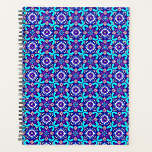 Modèle floral géométrique rétro-vibrant