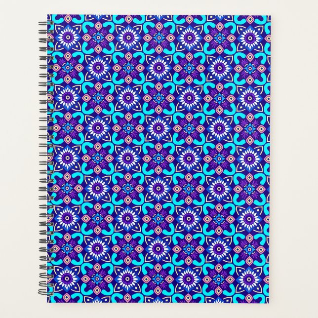 Modèle floral géométrique rétro-vibrant (Devant)