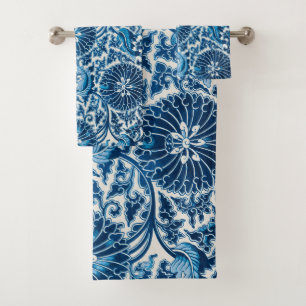 Modèle Floral Ornemental Bleu vintage