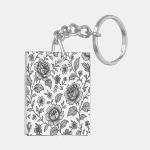 Modèle Floral Rose vintage