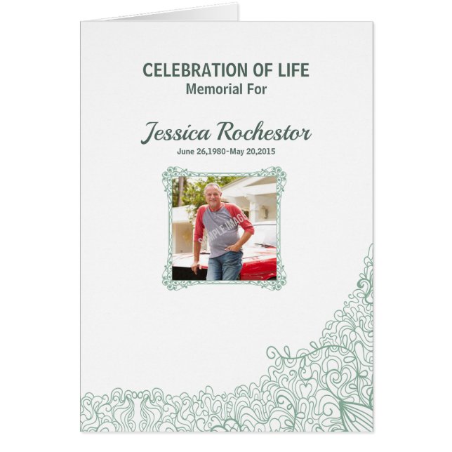 Modèle funèbre de programme (Devant)