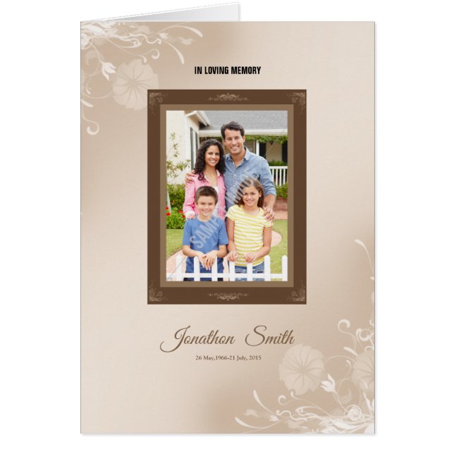 Modèle funèbre de programme (Devant)