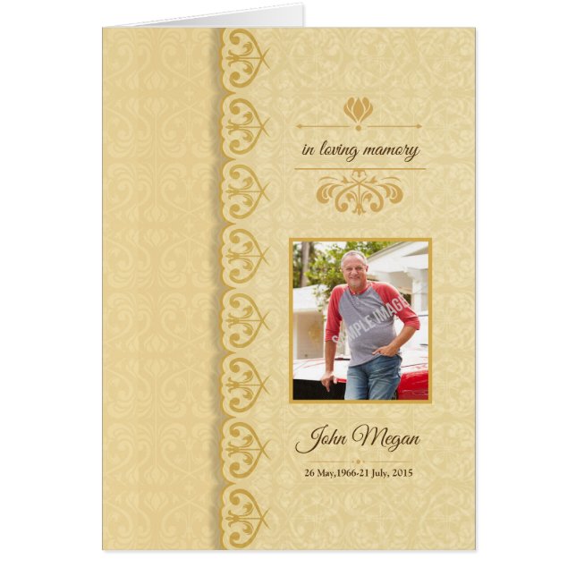 Modèle funèbre imprimable de programme (Devant)