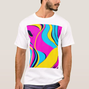 Modèle Futuriste Géométrique Abstrait T-shirt