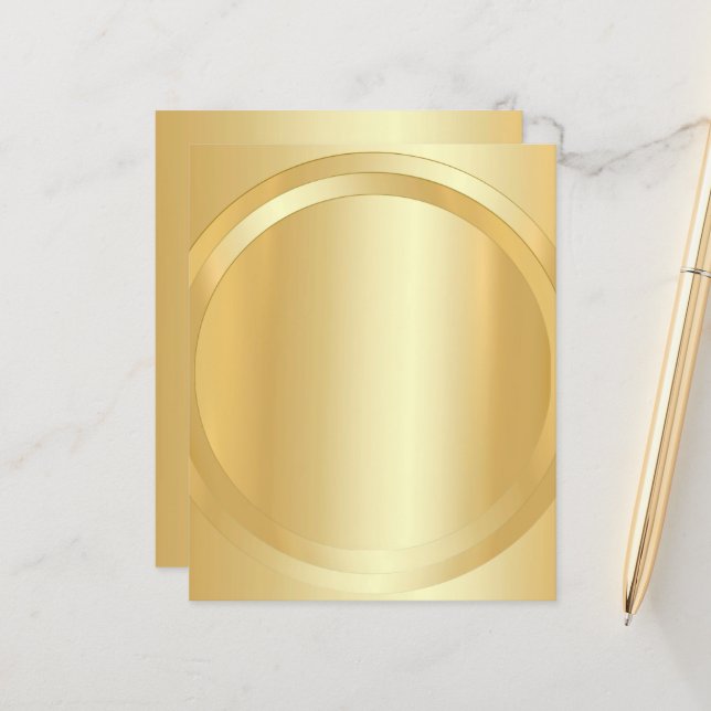Modèle Glamour Gold Personnalisé Ajouter Votre Tex (Devant/Arrière en situation)