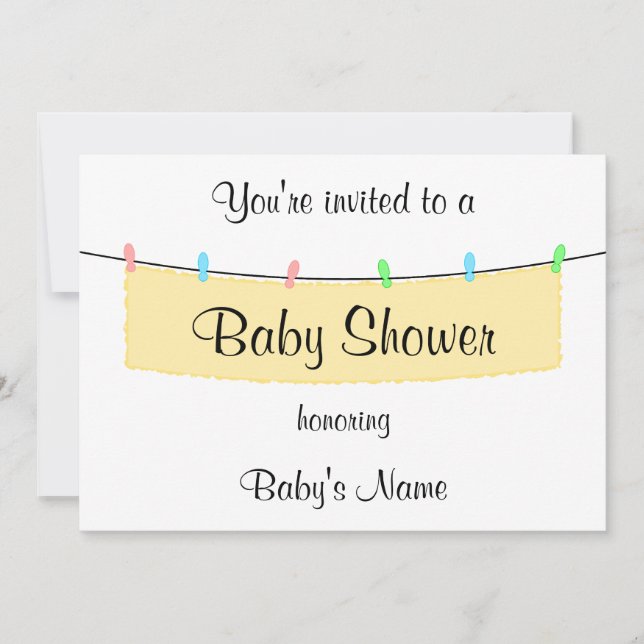 Modèle Invitation baby shower (Devant)