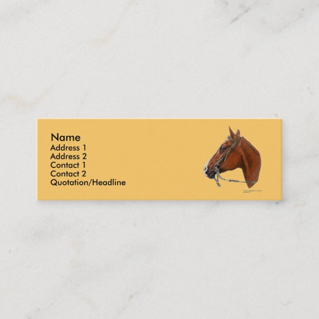 Modèle maigre de carte de profil - cheval (Devant)