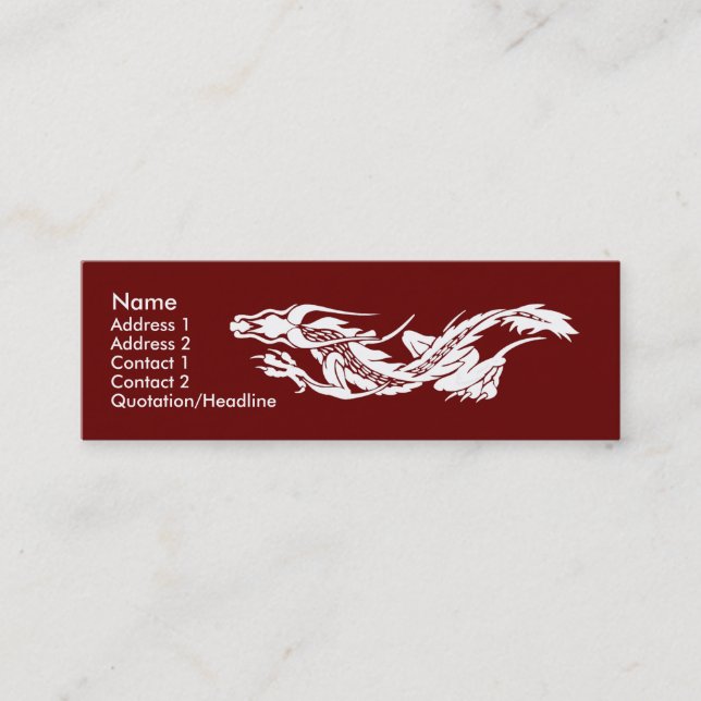 Modèle maigre de carte de profil - dragon (Devant)