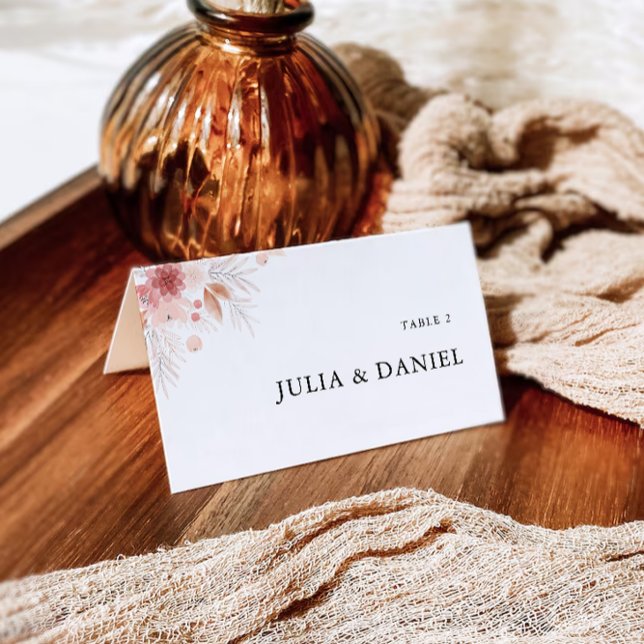 Modèle Mariage fleur sauvage Cartes de Place (Wildflower Wedding Place Cards Template)