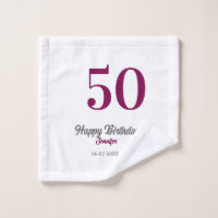 modèle mauve 50e anniversaire ajouter nom date ann