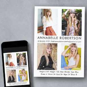 Modèle moderne Actor 4 Photos Carte Comp