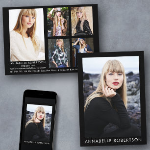 Modèle moderne Actor 6 Photos Carte Comp