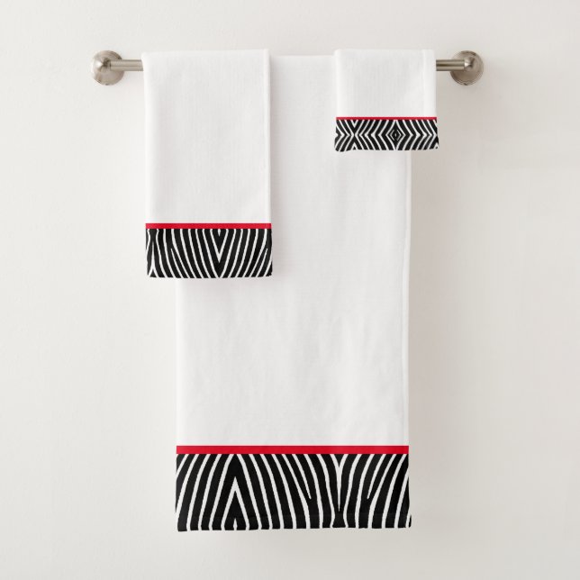 Modèle moderne de zèbre noir et blanc avec bande r (En situation)