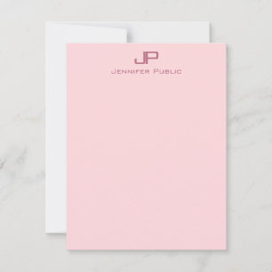 Modèle monogramme moderne rose pâle
