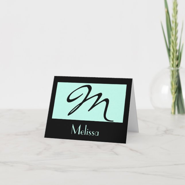 modèle monogramme turquoise (Devant)