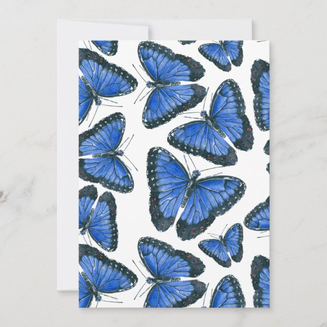Modèle motif de papillon bleu morpho (Devant)