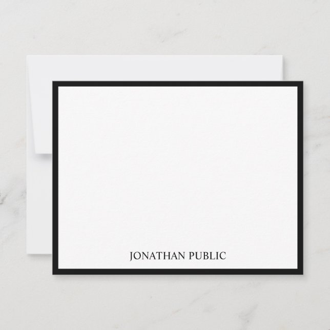 Modèle noir blanc personnalisé simple personnalisé (Devant)