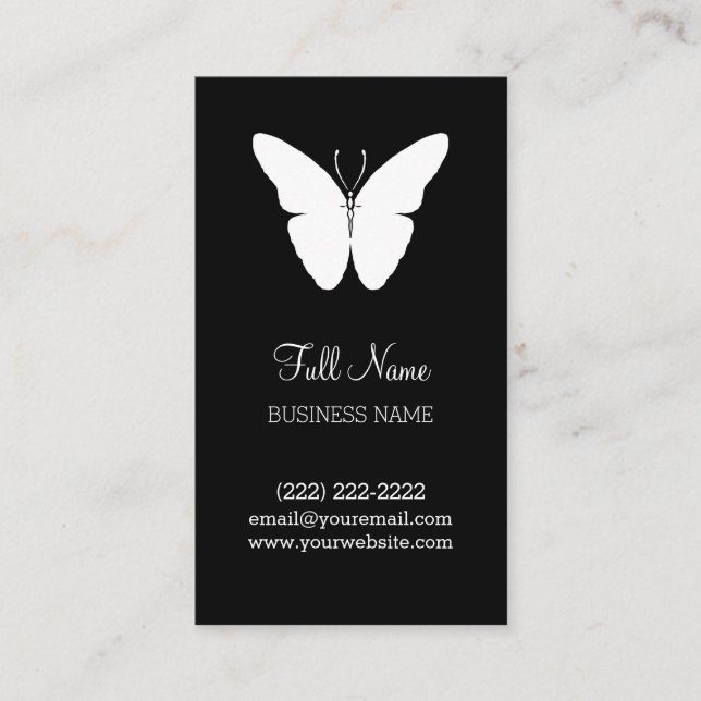 Modèle noir et blanc de carte de visite de (Devant)