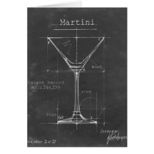 Modèle noir et blanc en verre de Martini