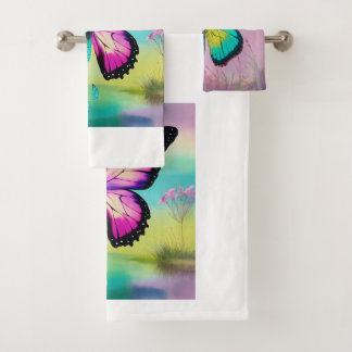 Modèle papillon serviette de bain