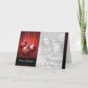 Modèle personnalisable de carte de Noël - babioles