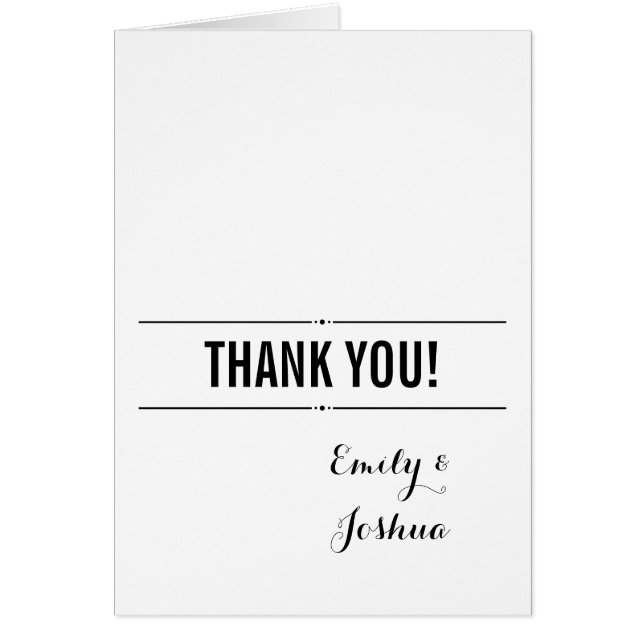 Modèle personnalisé Carte de remerciements Mariage (Devant)