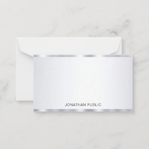 Modèle personnalisé élégant à l'apparence d'argent