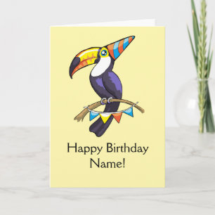Modèle personnalisé par carte de toucan de joyeux