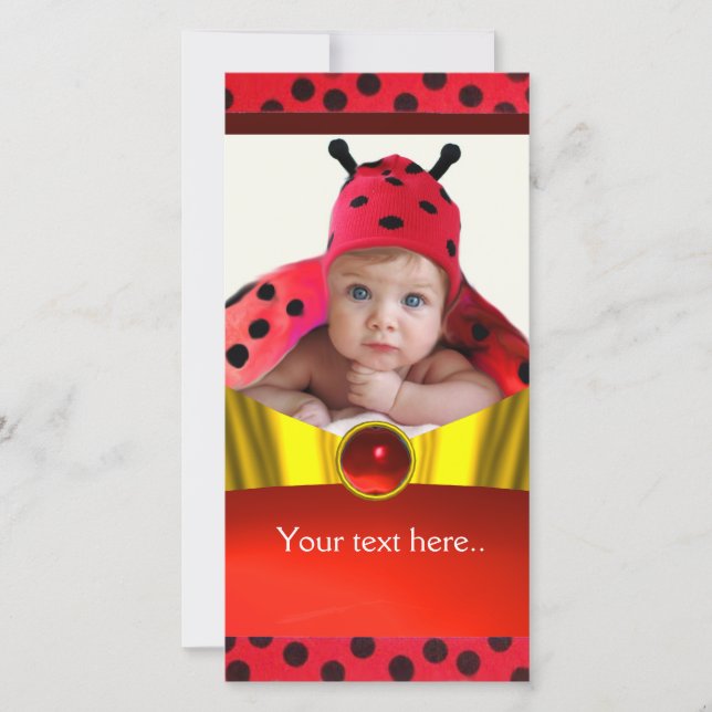 MODÈLE PHOTO BABY SHOWER LADYBUG BLACK ROUGE (Devant)