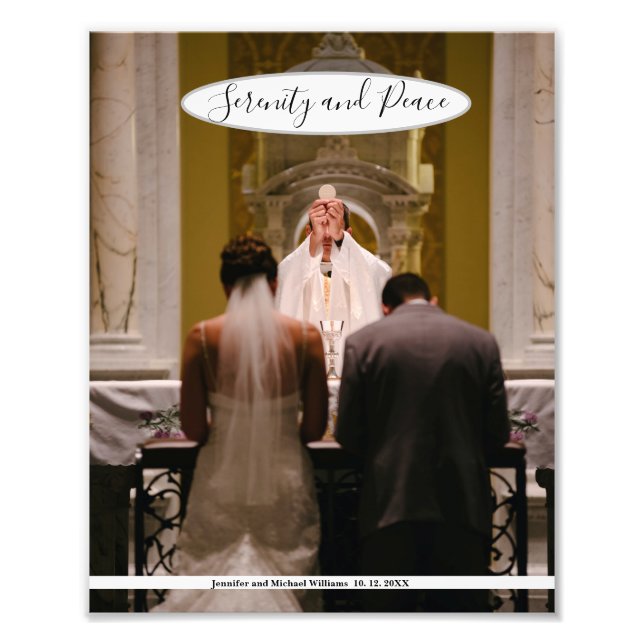 Modèle photo de messe Mariage catholique 8 x 10 (Devant)
