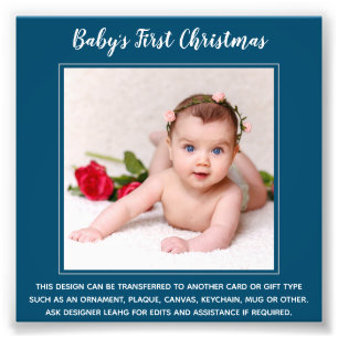 Modèle photo de Noël Baby First - Créer son propre