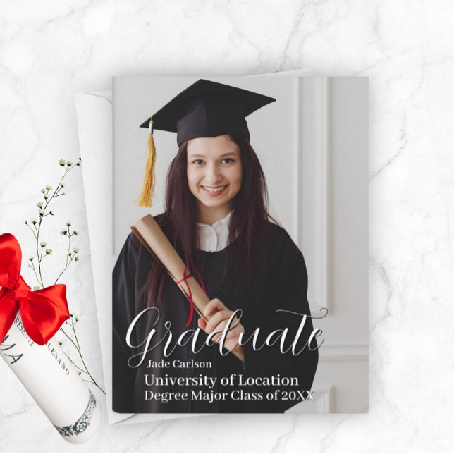 Modèle photo Faire-part de diplômes de classe (Graduation Announcement Template)