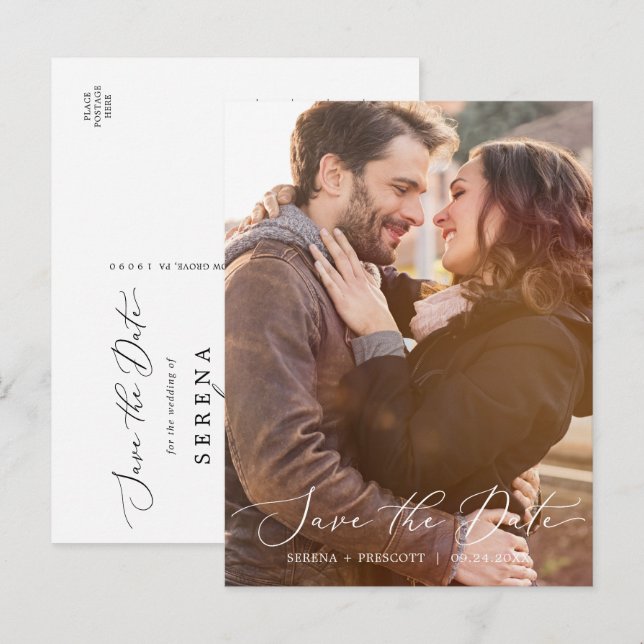 Modèle photo noir foncé Delicate Enregistrer la da (Devant / Derrière)