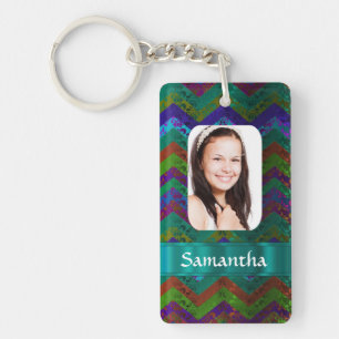 modèle photo personnalisé turquoise chevron