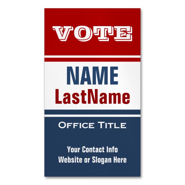 Modèle politique de la campagne Magnet Carte de vi (devant Vertical)