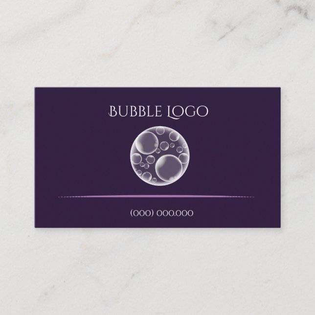Modèle pourpre de carte de visite de logo de bulle (Devant)