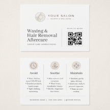 Modèle QR de soins après épilation à la cire beige