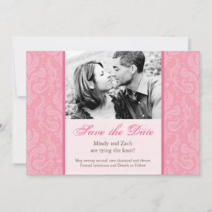 Modèle rose de faire-part de mariage