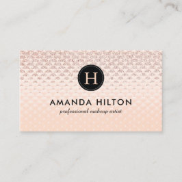 Modèle rose fascinant de carte de visite d'or